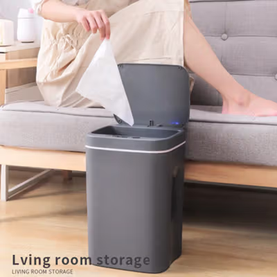 HOUSEWARE Tempat Sampah Smart Motion Sensor Battery Ver 14L - 8621 - Gray