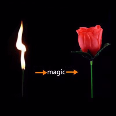 Firlar Sulap Bunga Mawar Api Torch to Rose Flower Magic Trick - 82120 - No Color
