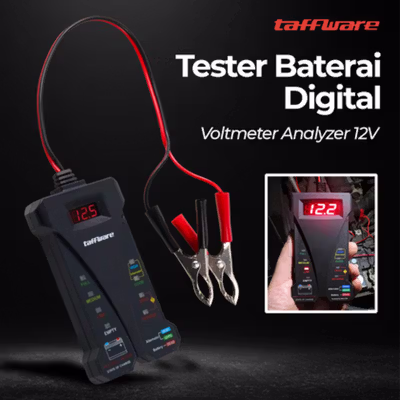 Taffware Tester Baterai Digital Voltmeter Analyzer 12V - CNBJ-805 - Black