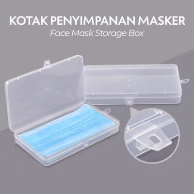 Urijk Kotak Penyimpan Masker Face Mask Storage Box - YJ334 - Transparent