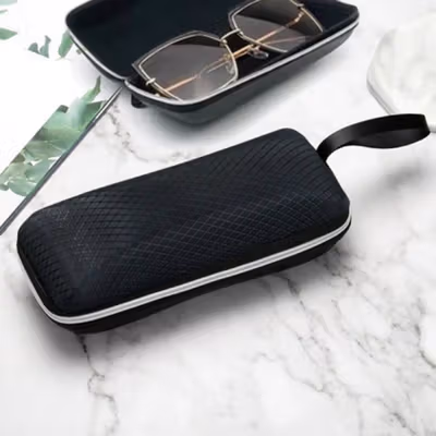 PANPIA Hardcase EVA Kotak Tempat Kacamata Motif Mesh - JL-10029 - Black