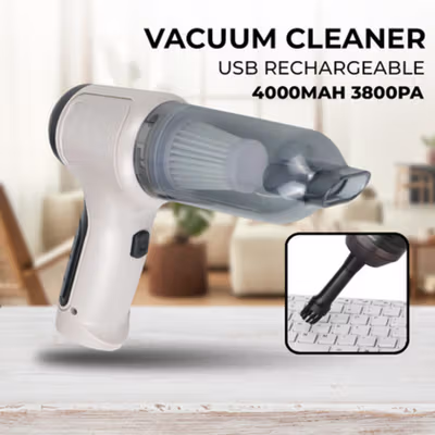 KROAK Vacuum Cleaner USB Rechargeable 4000mAh 3800Pa - HL-107 - Gray