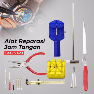 Alat Reparasi Servis Jam Tangan Set 16 PCS - WW082 - No Color