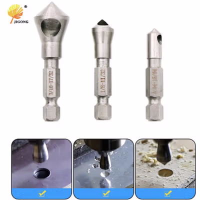 JIGONG Mata Bor Drill Bit Countersink HSS 3 PCS - JGI-KL3 - Silver