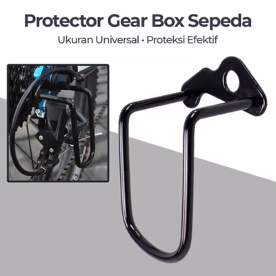 TaffSPORT Protector Gear Box Sepeda Rear Derailleur Chain Guard - BA86 - Black