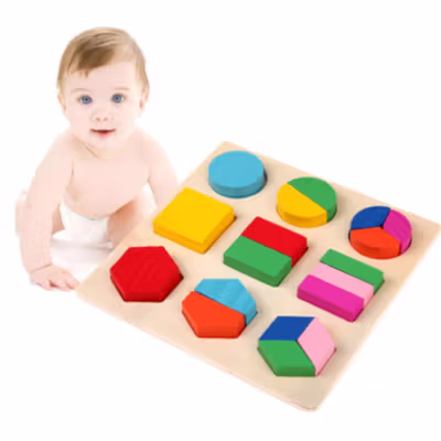 Diikamiiok Mainan Balok Puzzle 3D Geometry Anak - TOY01 - No Color