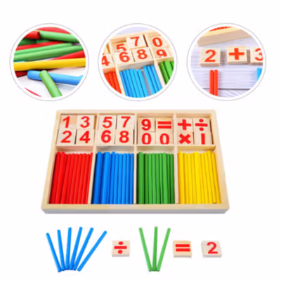 Mainan Edukasi Anak Puzzle 3D Intelligence Stick Math - No Color