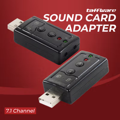 Taffware USB 7.1 Channel Sound Card Adapter - TC-03 - No Color