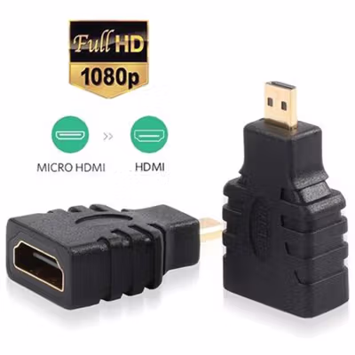 Konverter Micro HDMI Male to HDMI Female Adapter Gold Plated - No Color
