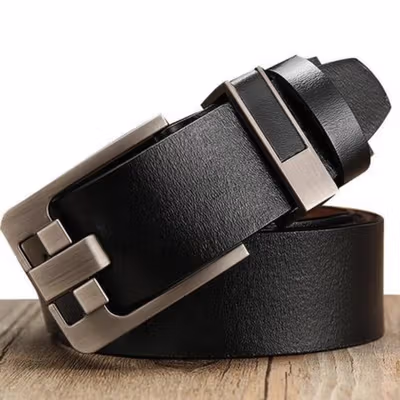 Baieku Tali Ikat Pinggang Pria Bahan Kulit - B1100 - Black