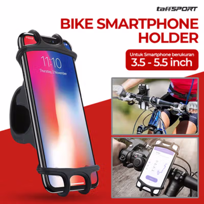 TaffSPORT Bike Smartphone Holder Sepeda Universal Bicycle - JR-OK5 - Black