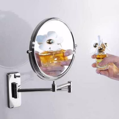 ORZ Cermin Dinding Make Up Double Side 2x Magnifying Mirror - 1064 - Silver