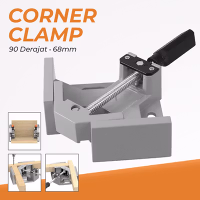 HIFESON Corner Clamp Penjepit Frame Kaca Kayu Angle 90 Derajat 68mm - CC90 - No Color