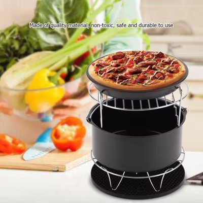 FDA Set Aksesoris Air Fryer for Gowise Phillips Cozyna 7 PCS - QC007 - Black