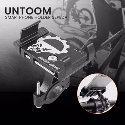 UNTOOM Bicycle Bike Mount Smartphone Holder Sepeda - Z-072 - Black
