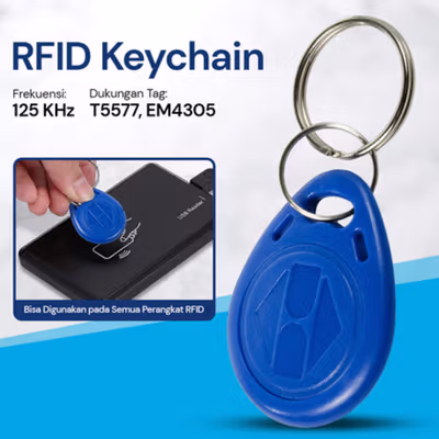 RFID Tag Key Gantungan Kunci ABS Waterproof 1 PCS - KF02-5200 - Blue