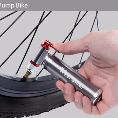 WEST BIKING Pompa Angin Ban Sepeda CO2 Inflator Portable Bike Pump - Silver