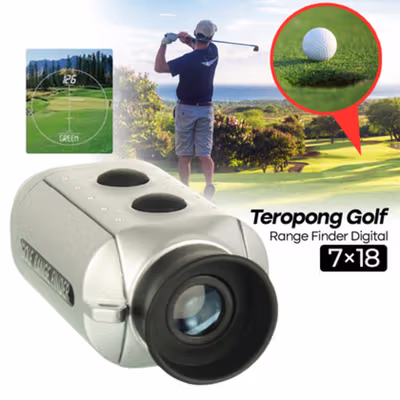 ADVANTAGE Teropong Golf Range Finder Digital 7x18 - AD-964 - Silver