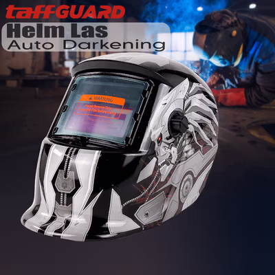 TaffGUARD Helm Las Otomatis Auto Darkening Welding Helmet Terminator - HW12 - Black