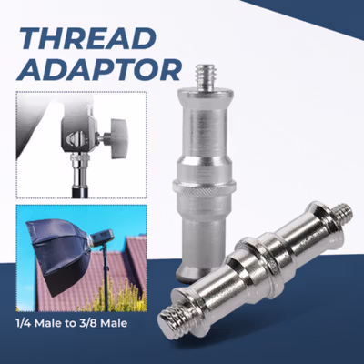Jadkinsta Spigot Stud 1/4 Inch Male to 3/8 Inch Male Thread Adaptor - RV82 - Silver