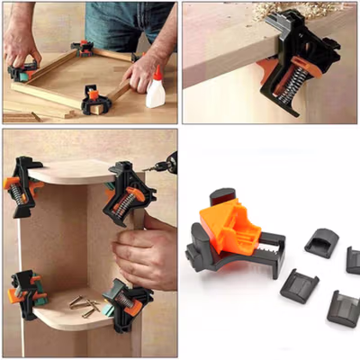 VAHIGCY Corner Clamp Clip Penjepit Sudut Kayu 90 Derajat 4PCS - A880 - Black