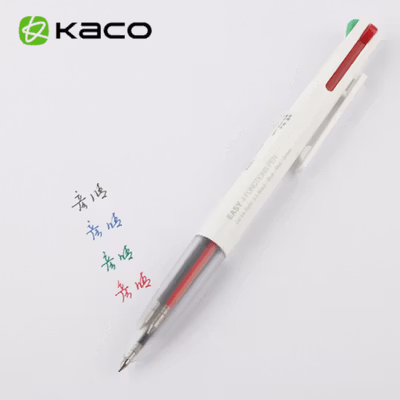 Kaco EASY 4 in 1 Multifunction Gel Pen Pena Pulpen Bolpoin 0.5mm 1 PCS - K1041 (Black Blue Red Green Ink) - White
