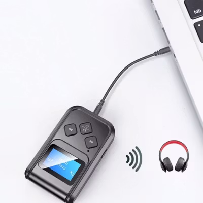 YIBEIKA 2in1 Audio Bluetooth 5.0 Receiver Transmitter 3.5mm - T15 - Black