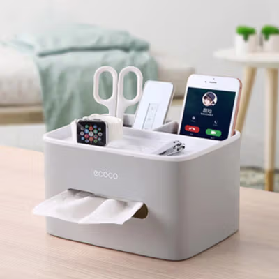 Ecoco Storage Box Kotak Penyimpanan Office Desk Case Organizer - E1602 - Gray