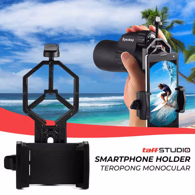 TaffSTUDIO Smartphone Holder Teropong Binocular Monocular - CM4 - Black