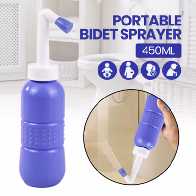 Blessmen Semprotan Cebok Toilet Portabel Bidet Sprayer 450ml - WR-450 - Blue