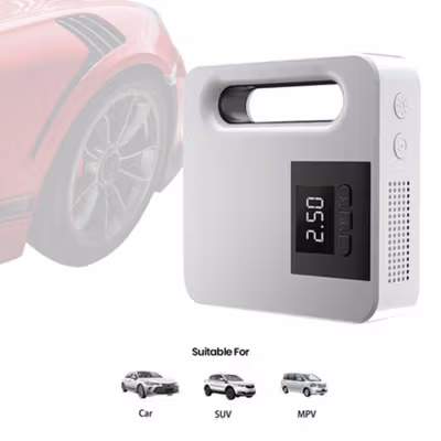 EAFC Pompa Ban Elektrik Portable Air Compressor DC 12V 35PSI - CSLP-A01 - White