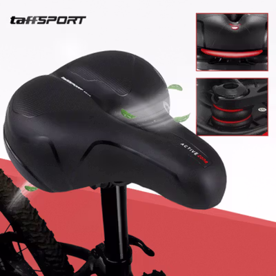TaffSPORT Jok Sadel Sepeda Bike Saddle Shock Absorber Breathable - ZF10 - Black/Red