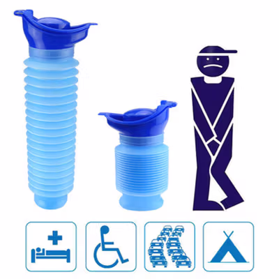 JIEMU Botol Tempat Pipis Foldable Travel Pee Bottle 750ml - PA341 - Blue
