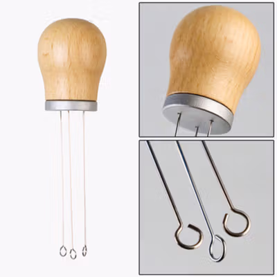 FENINCAFE Tamper Jarum Kopi Espresso Needle Distributor - CY-B222 - Brown