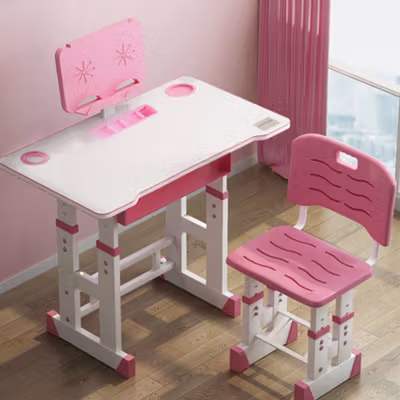 TaffHOME Meja Kursi Belajar Anak Minimalis Studying Desk Chair 46x70cm - WBP20 - Pink