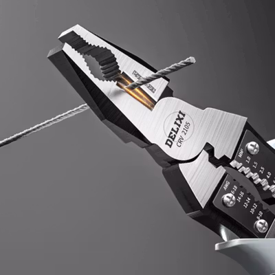 DELIXI Tang Pemotong Kawat CRV Multifungsi Wire Cutter 9 Inch - 2105 - Gray