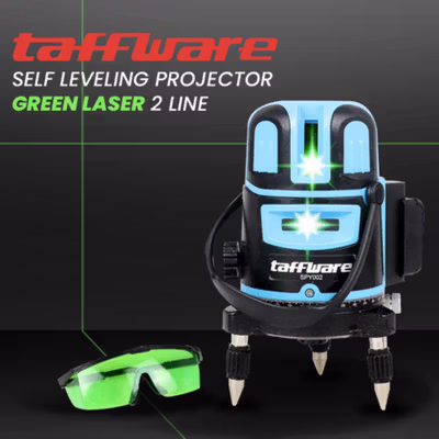 Taffware Self Leveling Projector Green Laser 2 Line - SPY002 - Blue