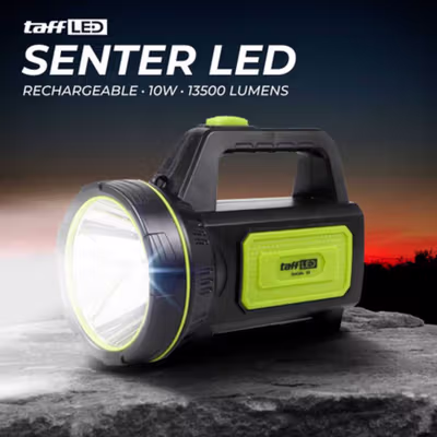 TaffLED ZanCaKa Senter LED Dual Xenon Rechargeable 10W 13500 Lumens - Q3 - Black