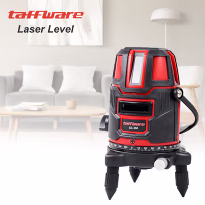 Taffware Mesin Self Leveling 5 Line Laser Red Beam Infrared 4D - LD-500 - Red