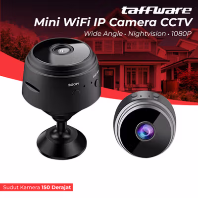 Taffware Kamera CCTV Indoor Mini WiFi IP Camera Night Vision 1080P 2MP - A9NV - Black