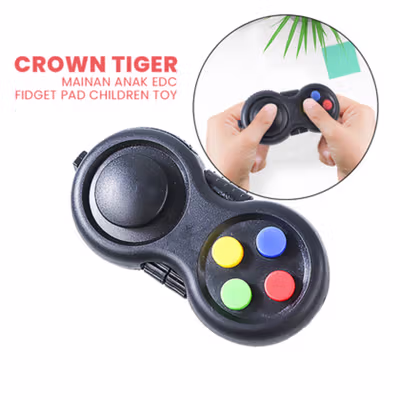 Crown Tiger Mainan Anak EDC Fidget Pad Children Toy - 7780 - Black