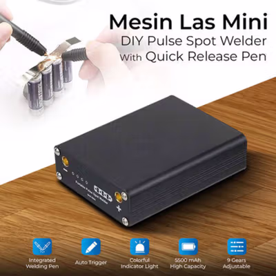 BIFRC Alat Mesin Las Mini DIY Pulse Spot Welder with Quick Release Pen - DH20 Pro+ - Black
