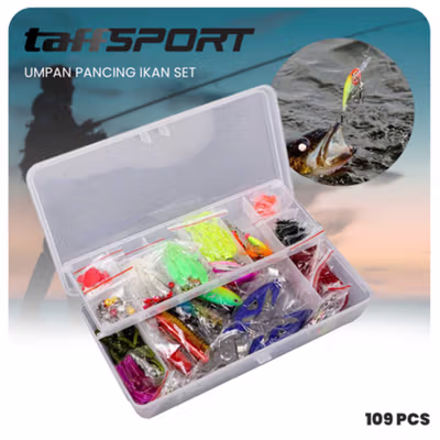 TaffSPORT Set Umpan Pancing Ikan Fishing Bait Kit 109 PCS - DWS250-G - Multi-Color