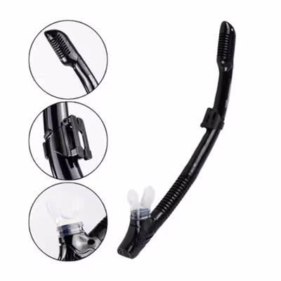 TaffSPORT Snorkel Selang Snorkeling Menyelam Scuba Diving - M8018 - Black