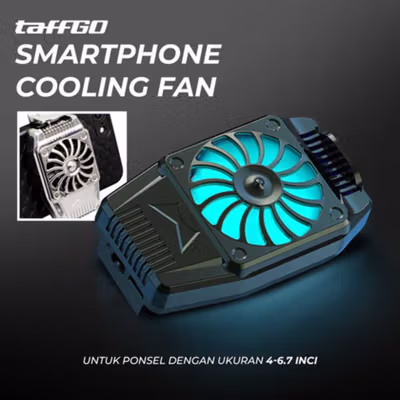TaffGO Smartphone Cooling Fan Kipas Pendingin Radiator Heat Sink - H-15 - Black