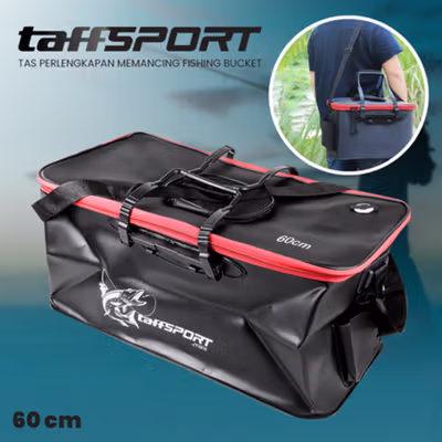 TaffSPORT Tas Pancing Ember Lipat Waterproof EVA Fishing Bucket 60cm - JY0210 - Black