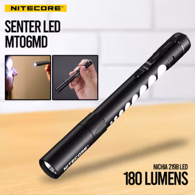NITECORE Senter LED Nichia 219B 180 Lumens - MT06MD - Black