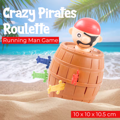 HAIZHOU Crazy Pirates Roulette Lucky Barrel Running Man Game - YF555 - No Color