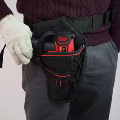 ESPLB Tas Pinggang Perkakas Drill Holster Tool Bag Sarung Bor Kanvas - GJ0199 - Black
