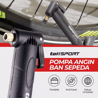 TaffSPORT DUUTI Pompa Sepeda Portable Light Mini Pump - PP05 - Black